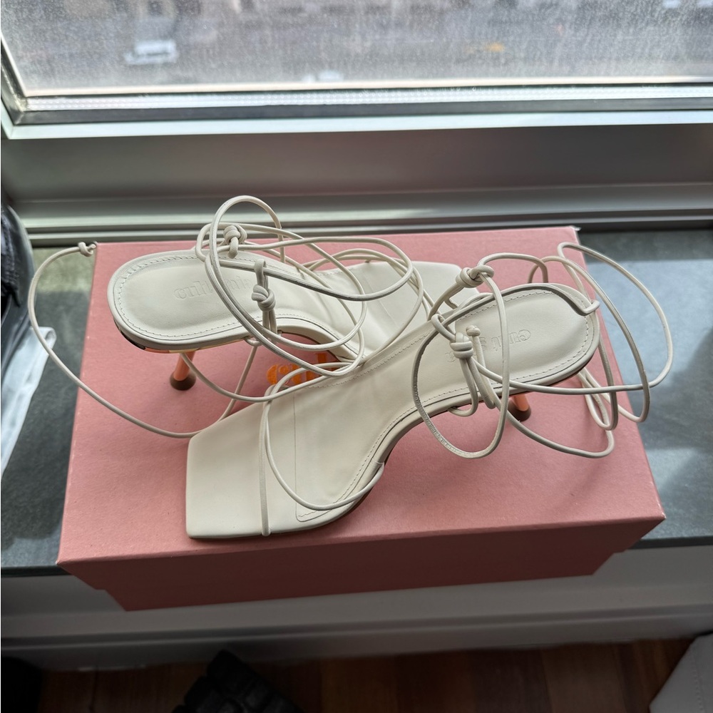Cult Gaia Cream Strappy Heels - Picture 3 of 4